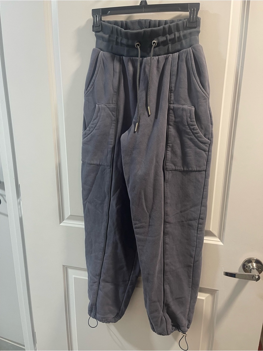 Maniere De Voir Charcoal Gray Cargo Sweat Joggers